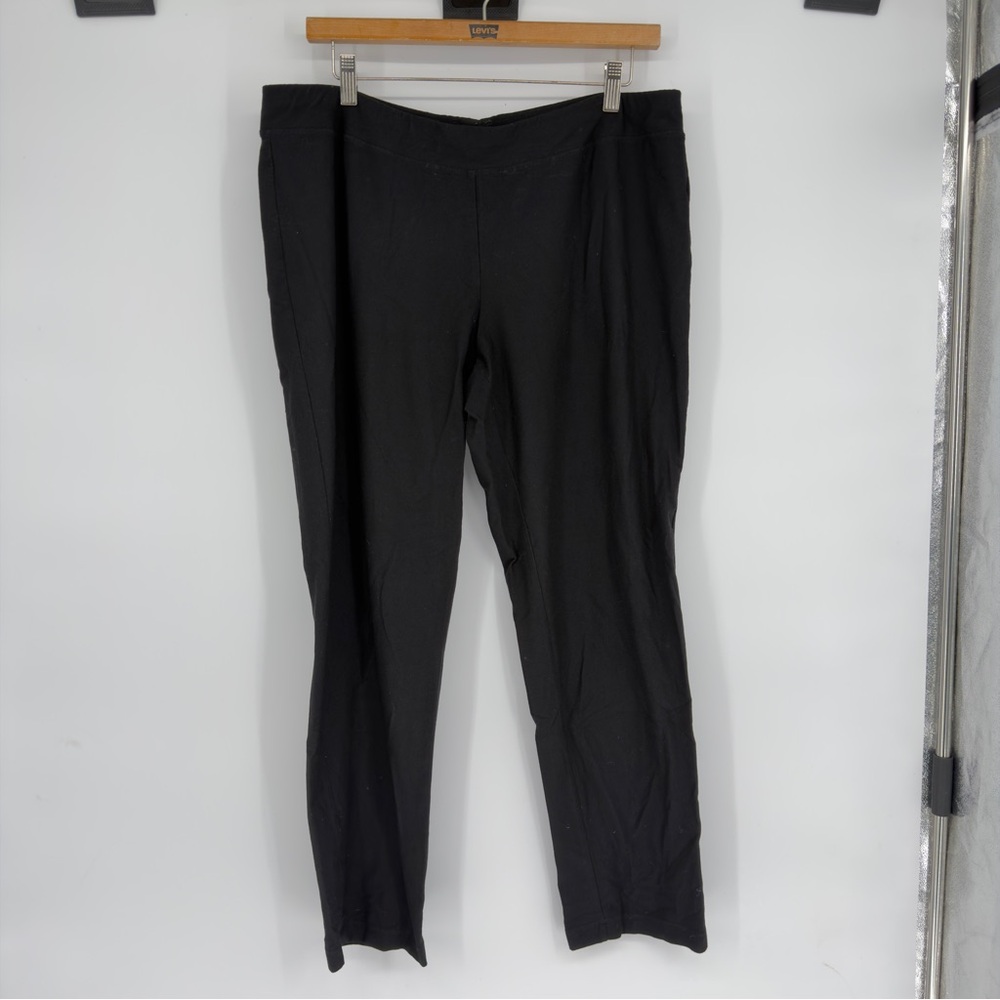 Eileen Fisher Black Straight Leg Ankle Pants Sz Large